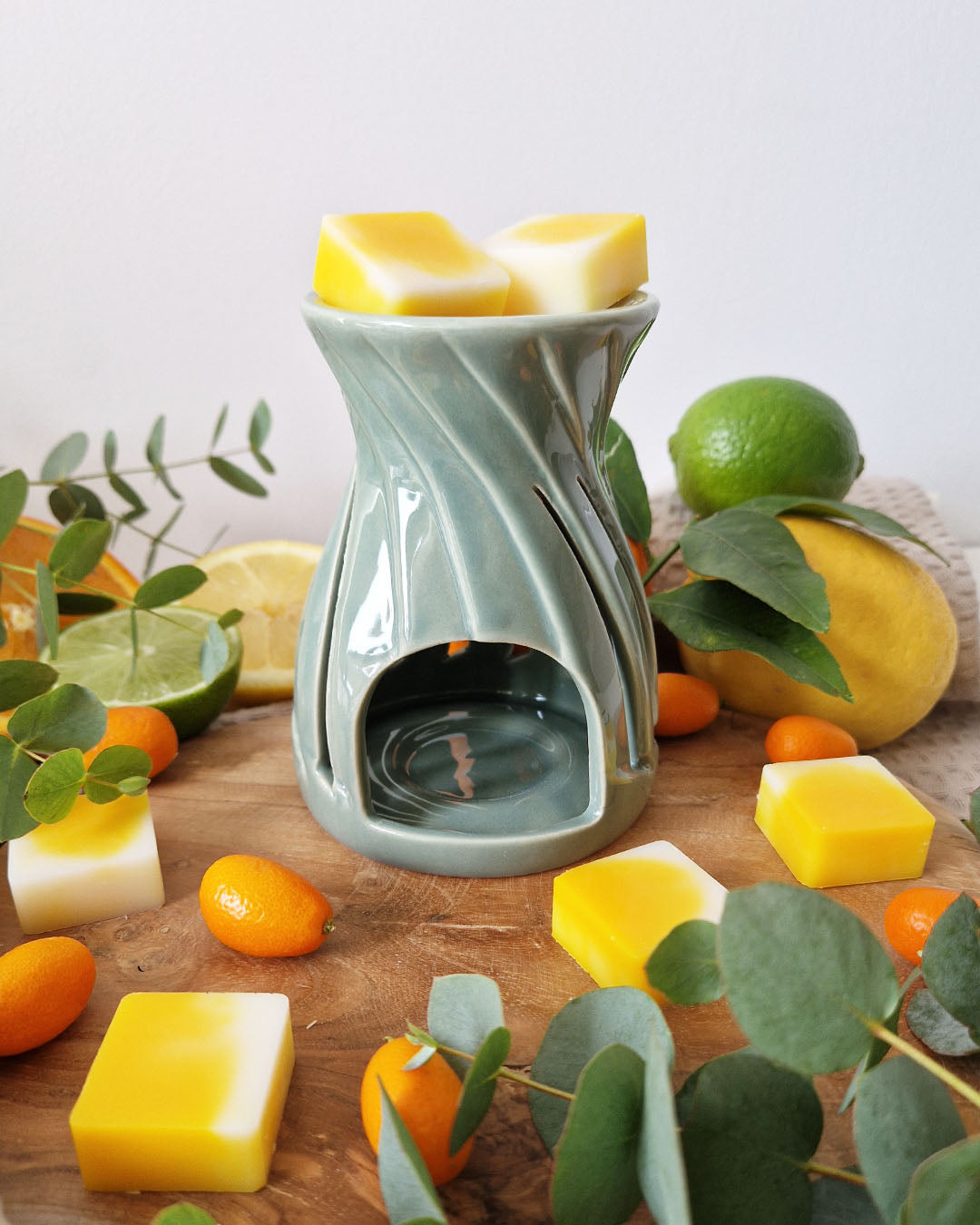Brûleur de cire parfumée LINEA vert