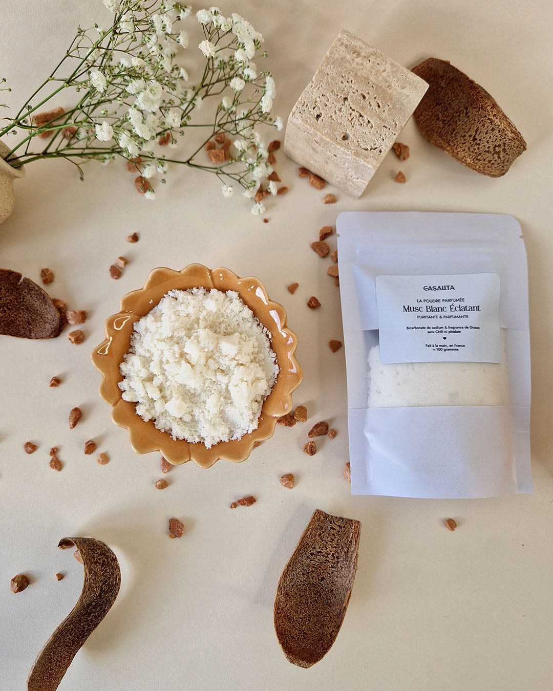 Poudre parfumée Musc Blanc Éclatant
