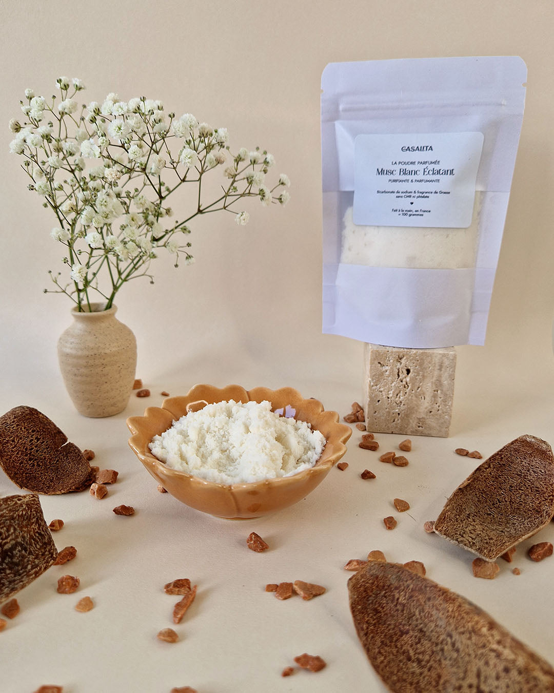 Poudre parfumée Musc Blanc Éclatant