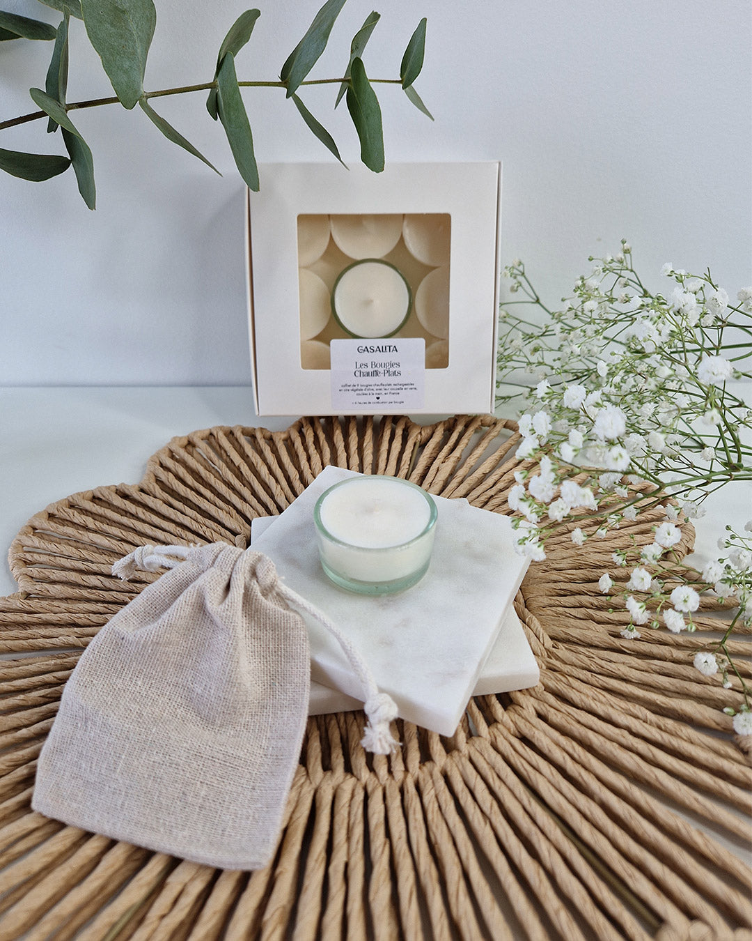 Bougies chauffe-plat rechargeables