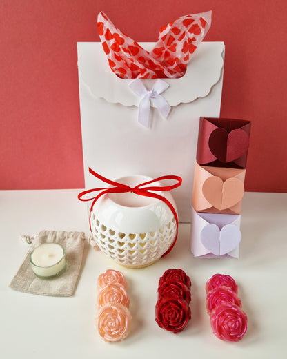 Coffret fondants Saint Valentin avec brûleur AMOUR