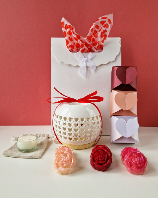 Coffret fondants Saint Valentin avec brûleur AMOUR